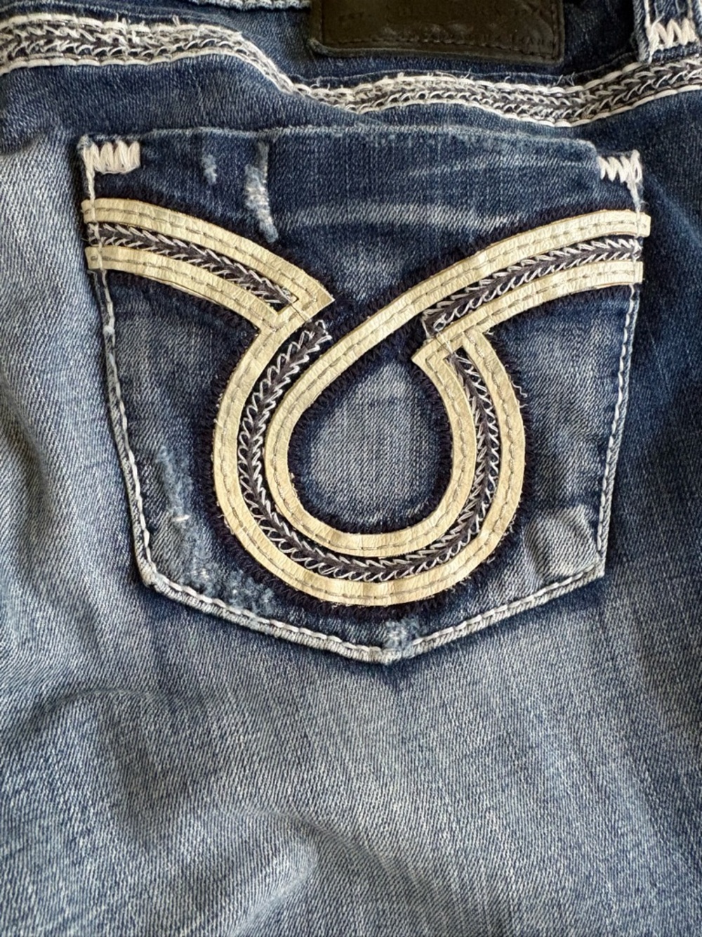 Big Star LIV Women Bootcut Jeans Low Rise Blue Distressed Denim 33XL (34Wx33L) - Picture 6 of 14